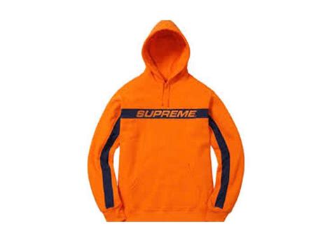 Supreme Full Stripe Hooded Sweatshirt Orangeを買うならスニーカーダンク