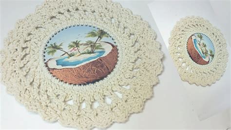 مفرش بخيط المكرميه باستخدام قاعده خشب Tablecloth with macrame thread