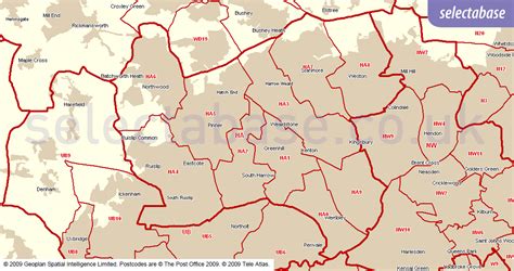 Ha Postcode Map