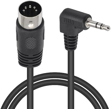 Poyiccot MIDI Cable 5ft 90 Degree 3 5mm To Male 5 Pin DIN MIDI Cable