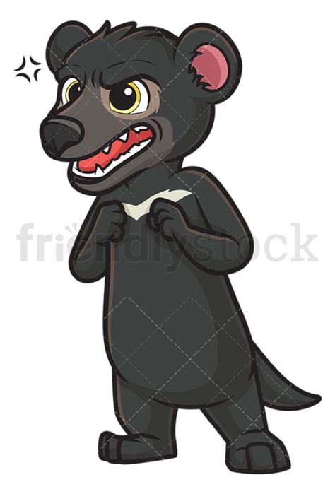 Angry Tasmanian Devil Cartoon Clipart Vector - FriendlyStock