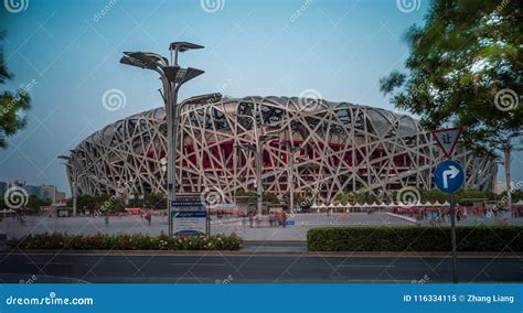 The Bird Nest Olympics Stadium in Beijing Editorial Image - Image of ...