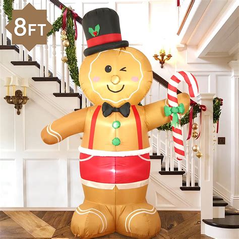 Buy Fanshunlite 8ft Christmas Inflatable Gingerbread Man With Candy