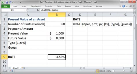 RATE Function - Calculate an Interest Rate in Excel - TeachExcel.com