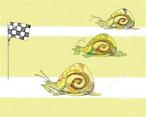 Snail Racing Stock Vector Image By Vectorass