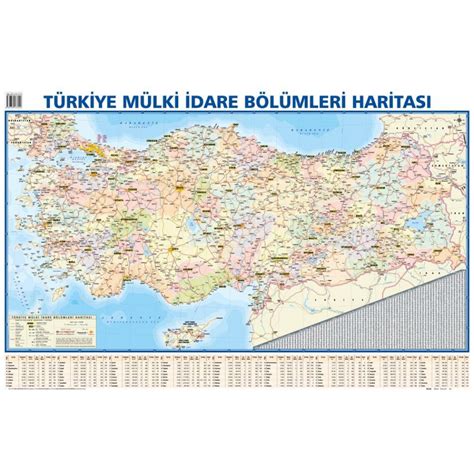 Mepmedya Yayınları 50 70 Cm Türkiye Haritası Mülki İdare Bölümleri