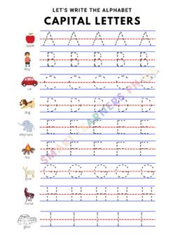 Learning to Write the Alphabet (big and small letters) Worksheet Set