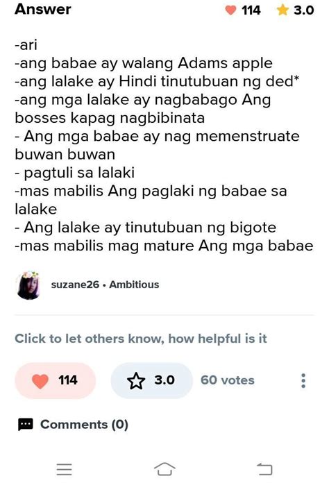 Physical At Pisikal Na Pagkakaiba Ng Lalaki Sa Babae Brainly Ph