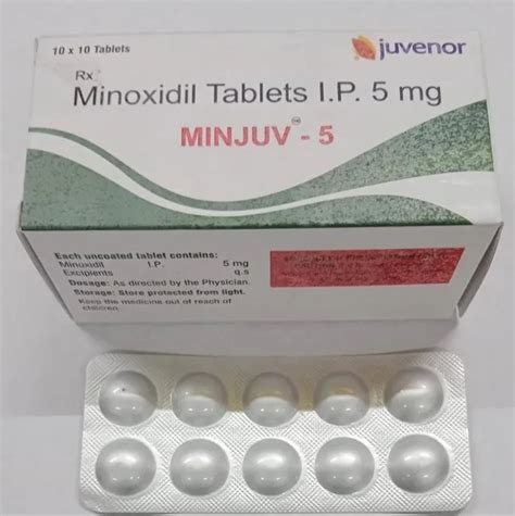 Minoxidil Minjuv 5 Mg Tablet At 280 Stripe Lonitab In Nagpur ID