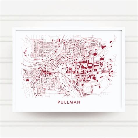 PULLMAN WASHINGTON Map Poster / College Town Map Gifts - Etsy