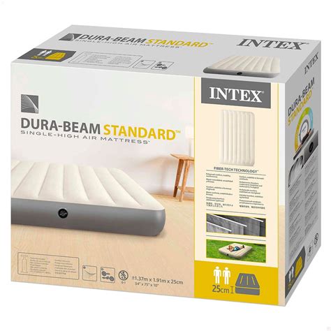 Intex Dura Beam Standard Deluxe Single High Mattress Grey| Trekkinn
