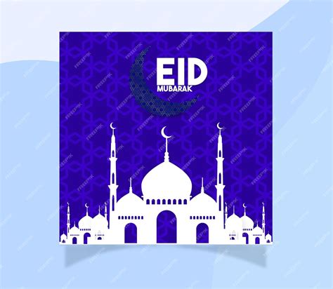 Premium Vector | Eid mubarak instagram social media post design