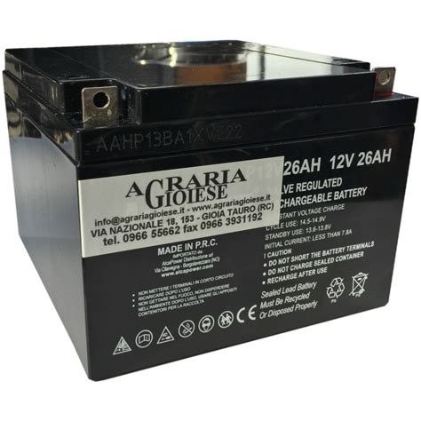 Batteria Al Piombo Ricaricabile Sigillata Fg V Ah Vrla Agm