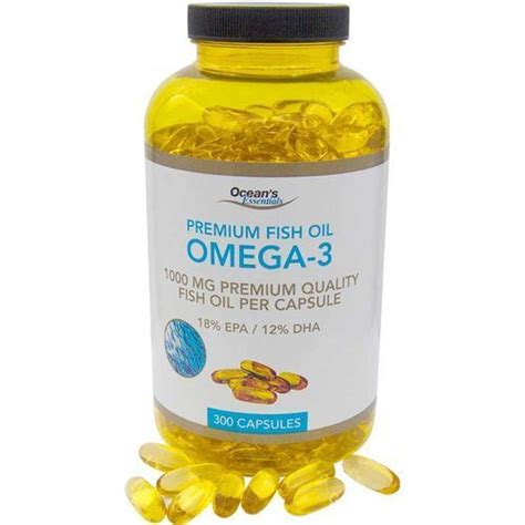 Oceans Essentials Premium Fish Oil 300 Capsules Omega 3 1000mg à