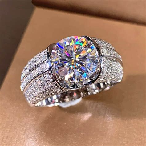 1 50ct Moissanite Ring Moissanite Diamond Ring Moissanite Etsy