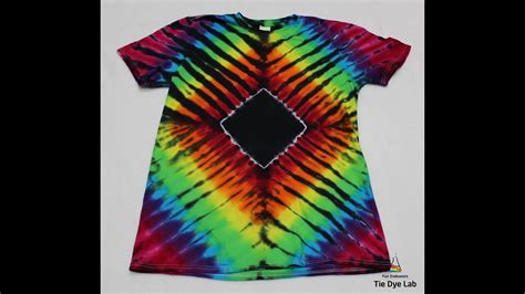 How To Tie Dye A Rainbow And Black Diamond Tie Dye Shirt Youtube