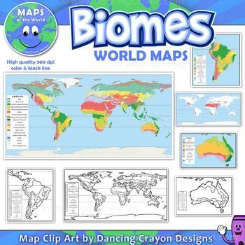 Biomes Maps Of The World And Continents Clip Art Biomes Map World Map