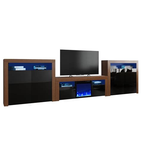 Milano Set 145EF-2D-2D Electric Fireplace Modern Wall Unit ...