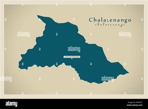 Modern Map - Chalatenango SV illustration silhouette Stock Vector Image ...