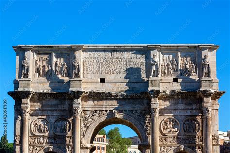 4th Century Arch Of Constantine Arco Di Costantino Next To Colosseum