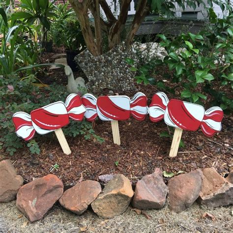 Christmas Yard Art Candy Yard Art Wood Yard Art Christmas - Etsy