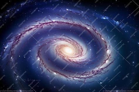 Premium AI Image | Spiral galaxy illustration of Milky Way