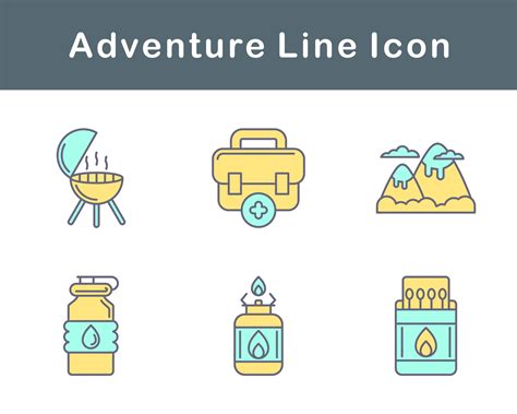 Adventure Vector Icon Set 20643011 Vector Art At Vecteezy