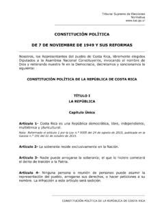 CONSTITUCIÓN POLÍTICA DE 7 DE NOVIEMBRE DE 1949 Y constituci 211 n