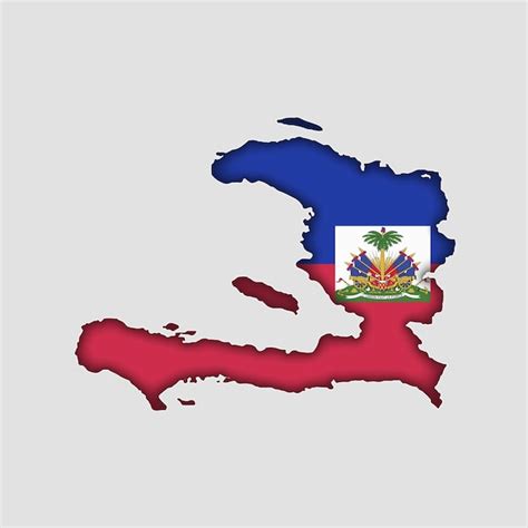 Premium Vector Haiti Map With Flag In Body