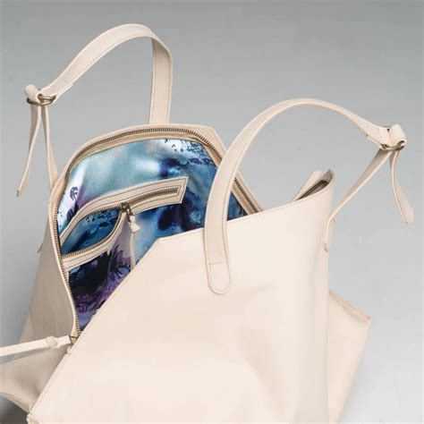 Leather Tote Bag Nude Leather Handbag Handmade Leather Tote Etsy