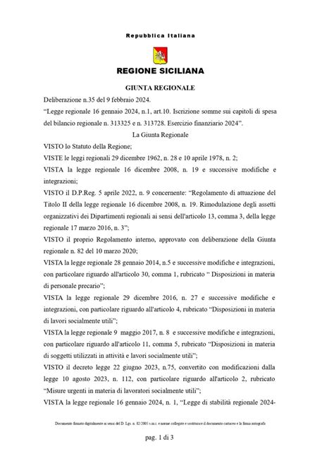 Delibera Di Giunta Regionale N 35 Del 9 Febbraio 2024 Iscrizione