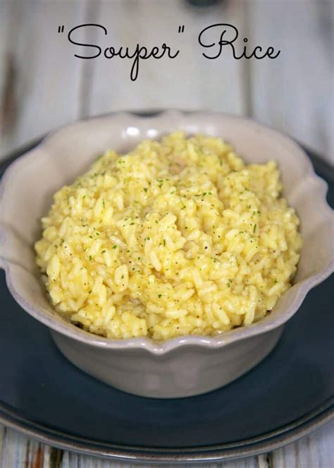 Souper Rice Only 5 Ingredients Plain Chicken Rice Side Dish Recipes Rice Recipes Side