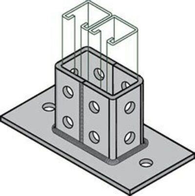 As Sq Double Column Post Base Anvil International