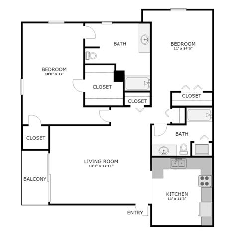 Apartment Floor Plans - Riverwalk Luxury Apartments