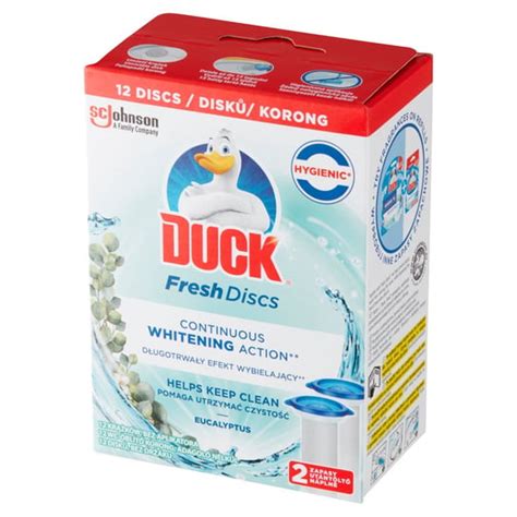 Duck Fresh Discs Eukaliptus Duo Żelowe Krążki Podwójny Zapas 2X36 Ml