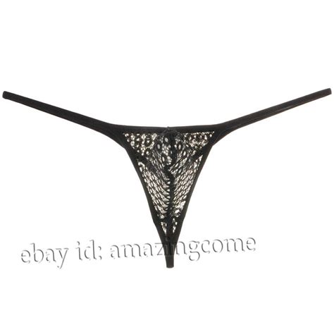 Men Tanga See Through Lace Bikini T Back Underwear Sexy Pouch String Micro Thong Ebay