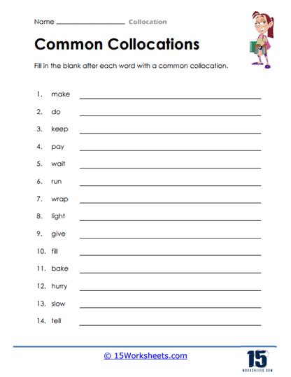 Collocation Worksheets 15