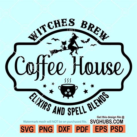 Witches Brew Coffee Co Svg, Witches Brew SVG, Halloween Witch SVG ...