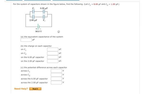 Solved For The System Of Capacitors Shown In The Figure