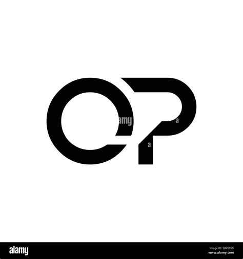 Initial Simple Letter OP Logo Design Vector Template. Abstract Minimal ...