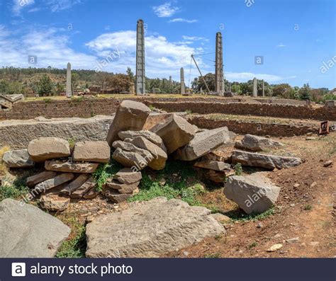 Ancient obelisks in city Aksum, Ethiopia Stock Photo - Alamy