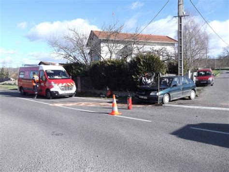 LOIRE Un blessé grave dans une collision à Valeille près de Feurs