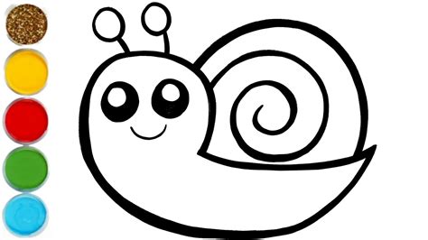 How To Draw Snail For Kids And Toddlers Snail Drawing For Kids And