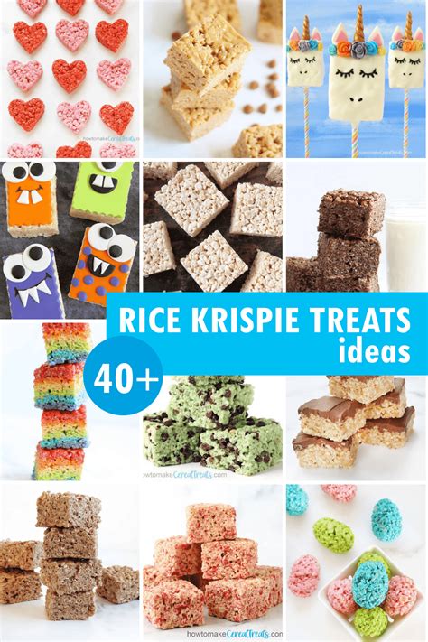 40+ CREATIVE and EASY Rice Krispie Treats variations