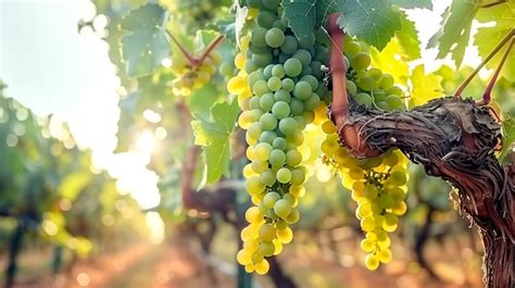 Vida morta de uvas verdes na vinha Foto Grátis