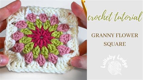 How To Crochet The Granny Flower Square Tutorial Youtube