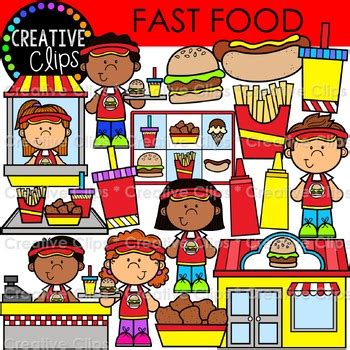 Fast Food Restaurant Clipart {Restaurant Kids Clipart} | TPT