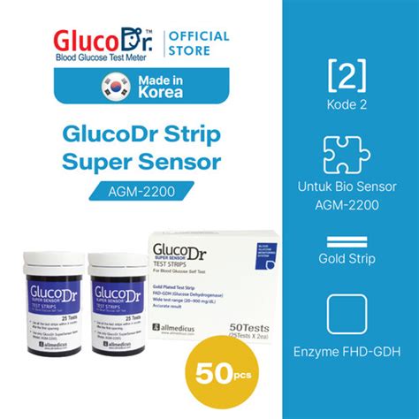 Jual Alat Cek Gula Darah Cek Gula Darah GlucoDr Strip Tes 50 AGM