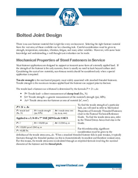 (PDF) Bolted Joint Design