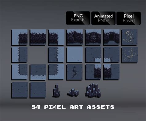 Pixel Art Cave Wall